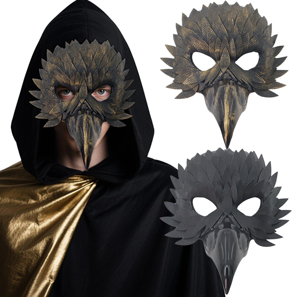 Respirator Half Face - Demi-masque Punk en cuir pour Cosplay,