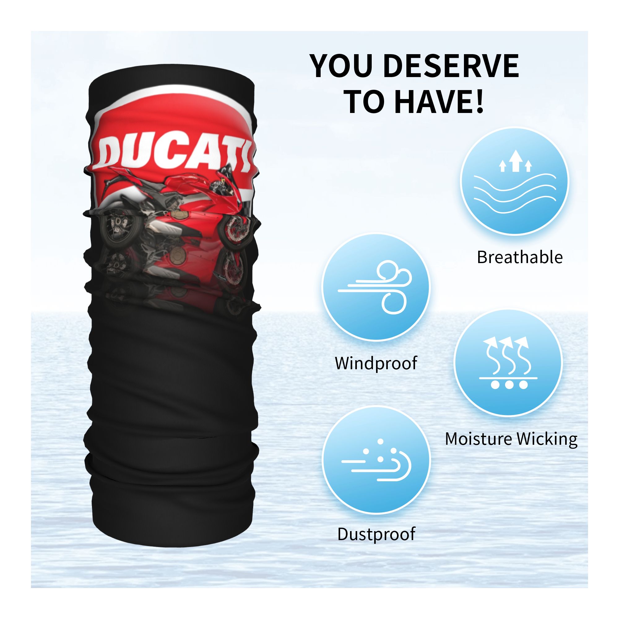 Cache-cou de course Ducati per - Neck Gaiter Face Cover avis et prix