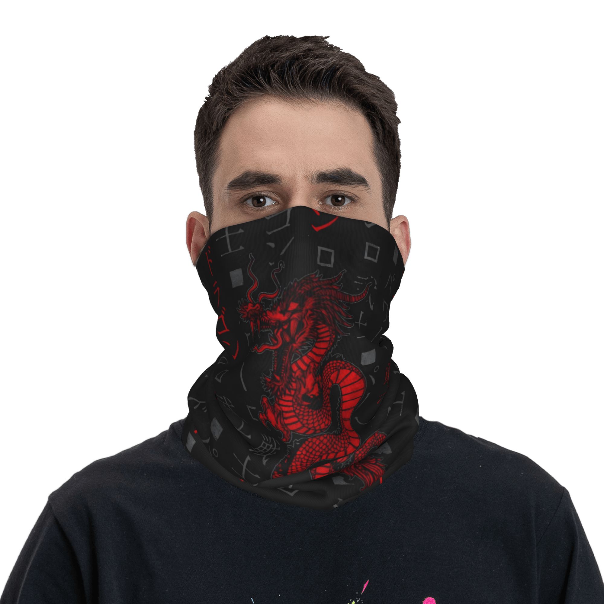 Dragon rouge Animal Bandana ca - Neck Gaiter Face Cover avis et prix